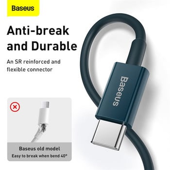 Baseus 20W PD USB тип C кабел за iPhone 13 12 11 Pro Max XR Кабел за бързо зареждане PD зарядно устройство за iPad Pro Type-C USB C кабел за данни