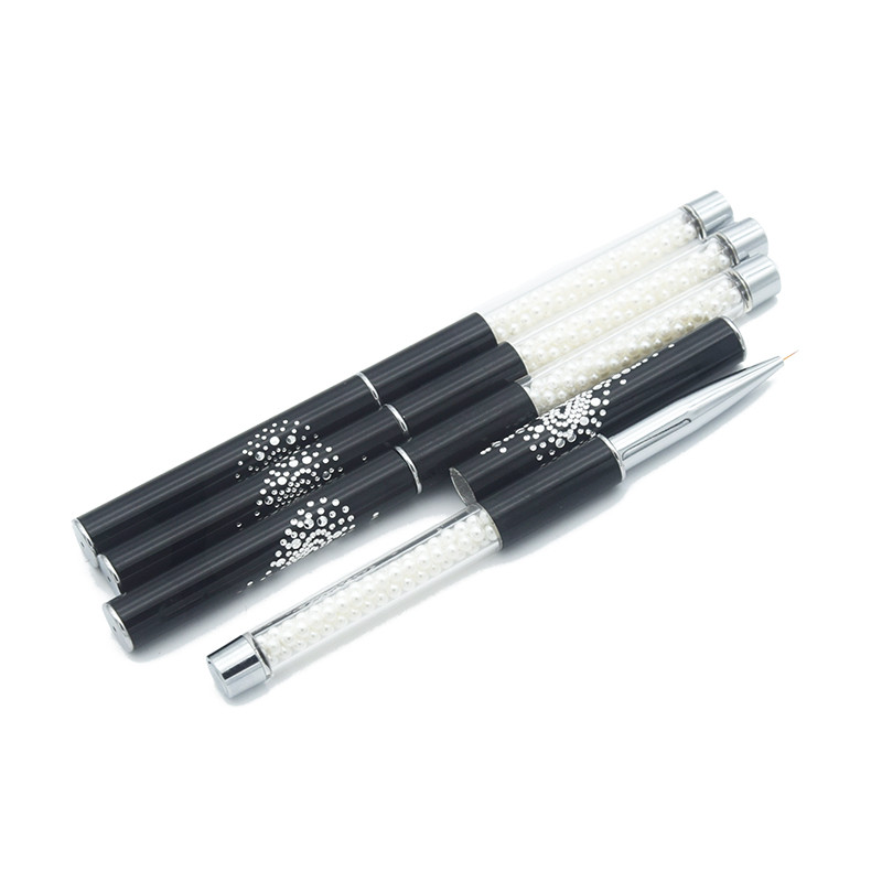 AKiHi Nail Thin Liners Pen UV gelis Tapyba Piešimo šepečiai Nagų dailės Linijos įrankiai su dangteliu