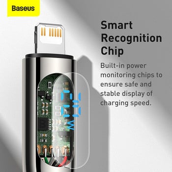 Baseus PD 20W USB C кабел за iPhone 12 11 Pro Max Xs X Бързо зареждане USB тип C за iPhone iPad Mini Air Data Cable Кабел за кабел