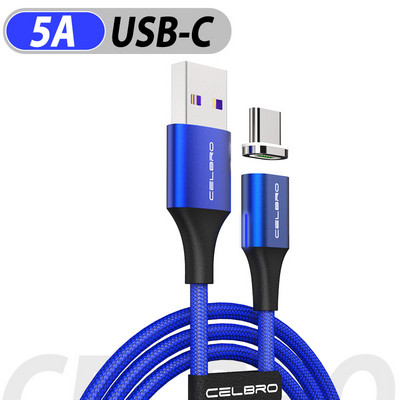 5A magnetinis kabelis, C tipo kabelis, itin greitas įkrovimas, skirtas Huawei P40 Pro P20 Lite Samsung S20 Ultra Microusb Magnet USB Kabel Cavo