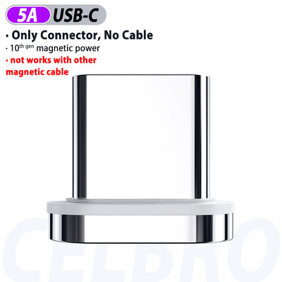 5A magnetinis kabelis, C tipo kabelis, itin greitas įkrovimas, skirtas Huawei P40 Pro P20 Lite Samsung S20 Ultra Microusb Magnet USB Kabel Cavo