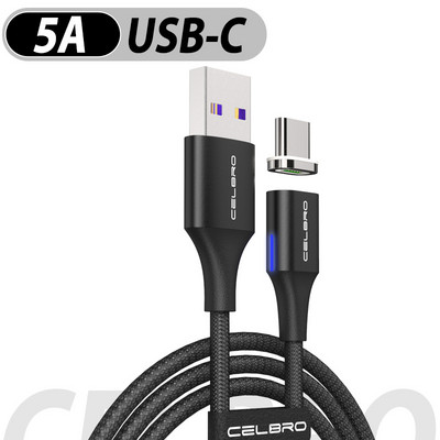 5A magnetinis kabelis, C tipo kabelis, itin greitas įkrovimas, skirtas Huawei P40 Pro P20 Lite Samsung S20 Ultra Microusb Magnet USB Kabel Cavo