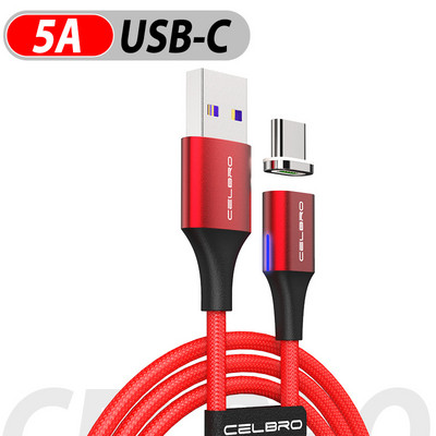 5A magnetinis kabelis, C tipo kabelis, itin greitas įkrovimas, skirtas Huawei P40 Pro P20 Lite Samsung S20 Ultra Microusb Magnet USB Kabel Cavo