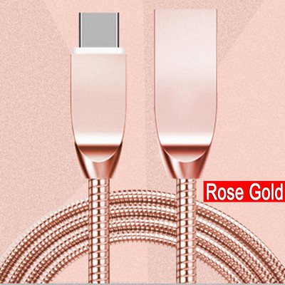 BAECOAR Aliaj de zinc 3A Cablu USB tip C Sârmă de încărcare Micro USB Arc metalic pentru iPhone Samsung Huawei Xiaomi Cablu de încărcare rapidă