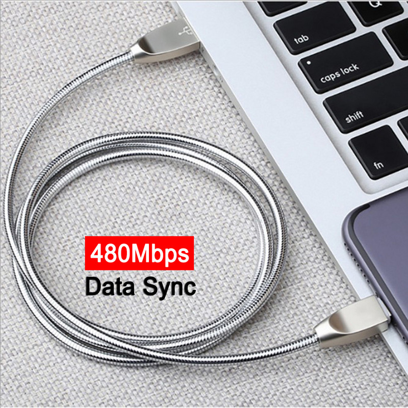 BAECOAR Aliaj de zinc 3A Cablu USB tip C Sârmă de încărcare Micro USB Arc metalic pentru iPhone Samsung Huawei Xiaomi Cablu de încărcare rapidă