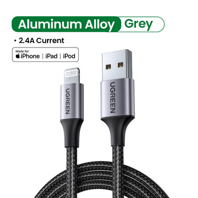 Ugreen MFI Certified USB Lightning Cable φορτιστής για iPhone 13 12 11 xs xr 8 7 6s plus 5se Apple iPad Δεδομένα γρήγορης φόρτισης 20cm 1m