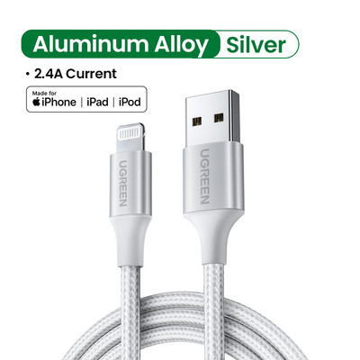 Ugreen MFI Certified USB Lightning Cable φορτιστής για iPhone 13 12 11 xs xr 8 7 6s plus 5se Apple iPad Δεδομένα γρήγορης φόρτισης 20cm 1m