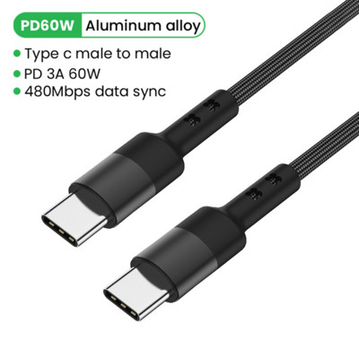 100 W típusú C kábel USB kábel PD szupergyors töltő adatkábel Huawei Xiaomi mobiltelefon töltőkábelhez