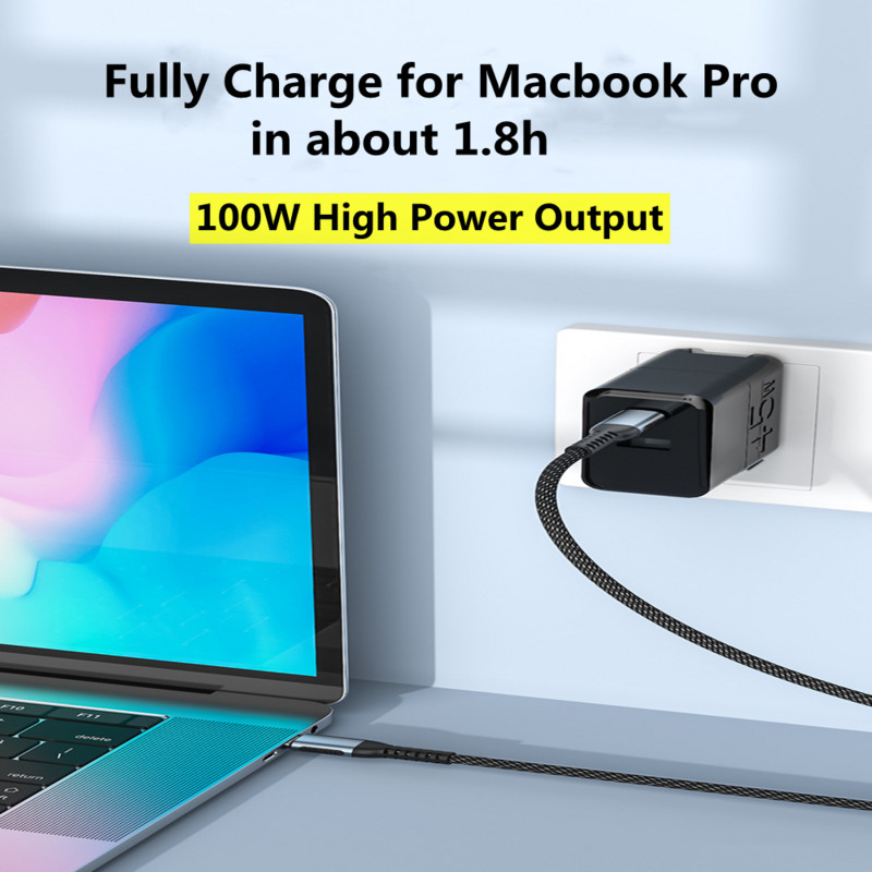 100 W típusú C kábel USB kábel PD szupergyors töltő adatkábel Huawei Xiaomi mobiltelefon töltőkábelhez
