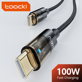 Toocki PD 100W USB C σε καλώδιο τύπου C Καλώδιο γρήγορης φόρτισης 6A Καλώδιο USB τύπου C για Huawei P50 Xiaomi POCO Samsung Macbook