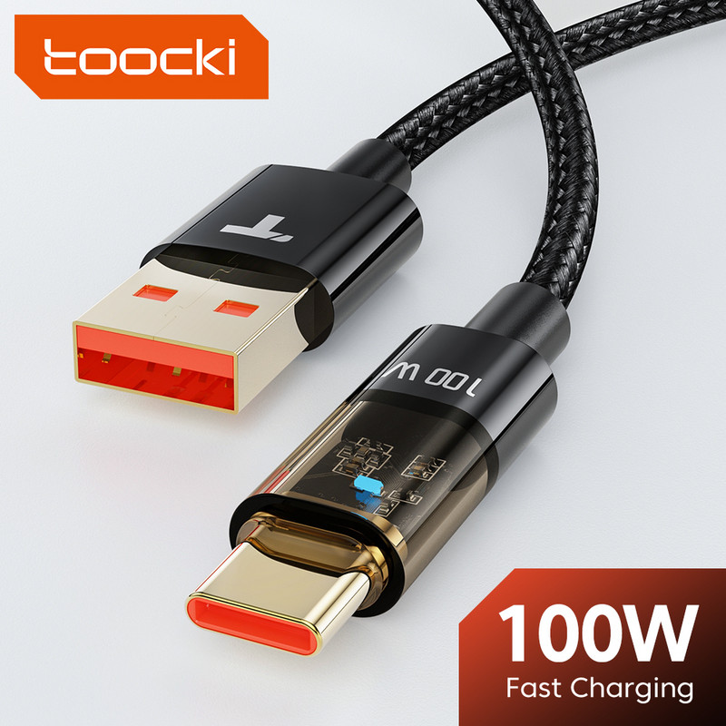 Toocki PD 100W USB C σε καλώδιο τύπου C Καλώδιο γρήγορης φόρτισης 6A Καλώδιο USB τύπου C για Huawei P50 Xiaomi POCO Samsung Macbook