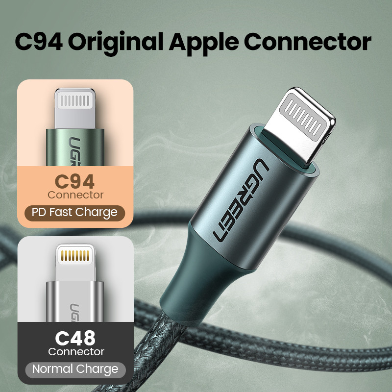 Cablu USB C la Lightning UGREEN MFi 20W PD pentru iPhone 14 13 12 11 Pro Max Încărcare rapidă tip C cablu de date Încărcător telefon pentru iPad
