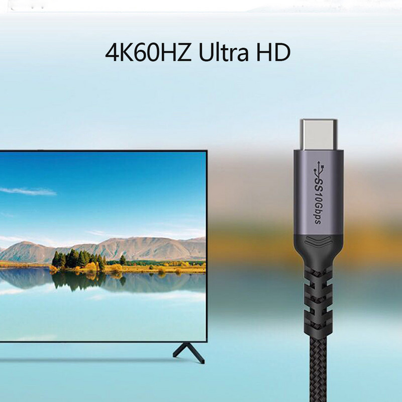 Καλώδιο USB C σε USB C 3.1 Gen 2 Καλώδιο βίντεο Τύπου C PD 100W 5A Γρήγορη φόρτιση για MacBook Pro SSD 4k 60Hz καλώδιο οθόνης