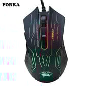 Mouse de joc cu fir USB cu clic liniștit de 3200 DPI Ergonomie pentru jucători Mouse optic cu 6 butoane pentru PC Mac Joc pentru laptop LOL Dota 2