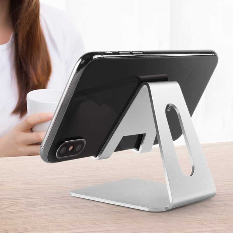 Suport metalic pentru telefon mobil pe desktop Suport pentru tabletă din aliaj de aluminiu pentru IPhone IPad Xiaomi Suport universal pentru telefon mobil de masă
