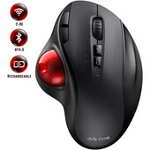 SeenDa Wireless Trackball Mouse 2.4G+Dual Bluetooth 4.0 Εργονομικό ποντίκι Επαναφορτιζόμενο ποντίκι για Mac Windows Υπολογιστής Φορητός υπολογιστής