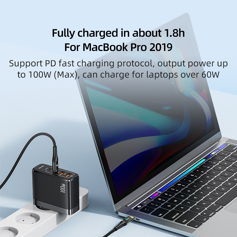 USAMS USB C na USB tip C kabel 100W/66W LED zaslon telefonski kabel za punjenje 6A PD jezgra za brzo punjenje za Macbook Xiaomi Samsung