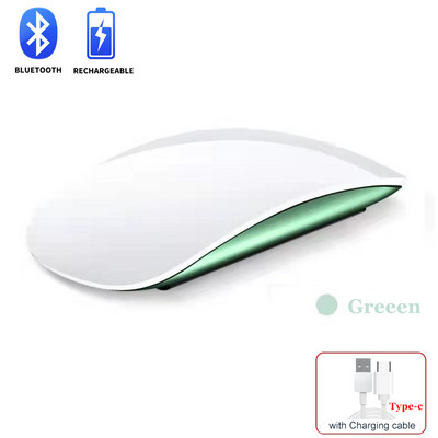 Mouse fără fir magic Bluetooth 5.0, rolă tactilă silențioasă, reîncărcabilă, 1600 DPI, șoareci de computer ultra subțiri pentru laptop Apple Mac PC