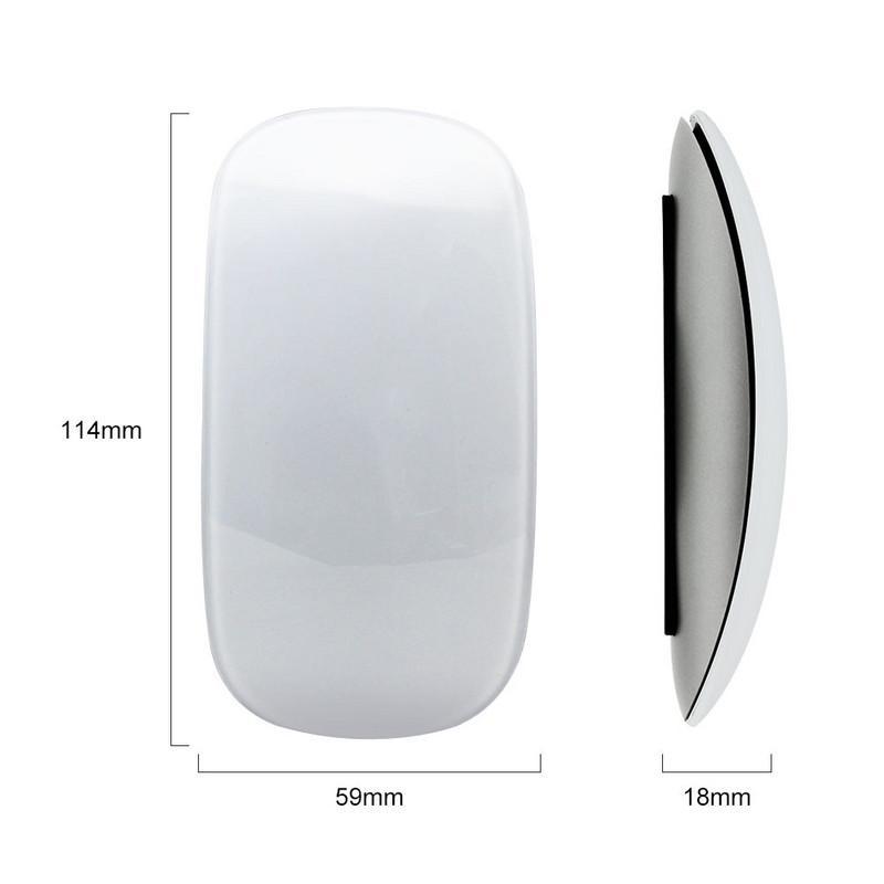 Mouse fără fir magic Bluetooth 5.0, rolă tactilă silențioasă, reîncărcabilă, 1600 DPI, șoareci de computer ultra subțiri pentru laptop Apple Mac PC