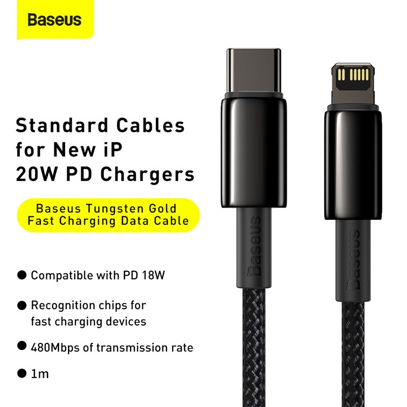 Nabíjací kábel Baseus PD typu C na Lightning s rýchlou nabíjačkou 20W pre iPhone 13 12 11 Pro Macbook PD Charger Synchronizačný dátový kábel USB C USB-C kábel