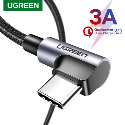 Ugreen 3A USB Type C kábel Samsung Galaxy Z S21 Huawei Quick Charge 3.0 USB C gyorstöltő kábel játékhoz USB-C vezetékes kábel
