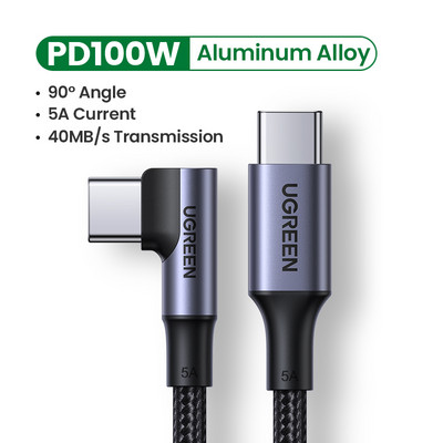 Ugreen kábel USB typu C na USB C pre Samsung Galaxy S9 PD 100W rýchlonabíjací kábel pre Macbook s podporou rýchleho nabíjania Quick Charge 4.0 USB kábel