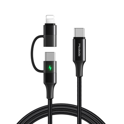 Mcdodo 100W USB Type C lightning 2 σε 1 Καλώδιο γρήγορης φόρτισης για Huawei Samsung Xiaomi Υποστήριξη iPhone 14 13 12 11 Pro Max X Xr 8
