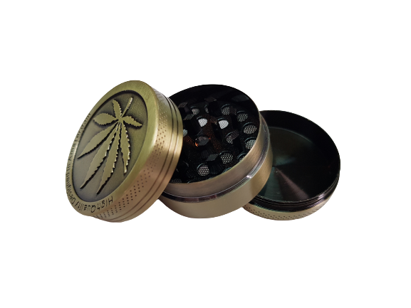 Мелничка,  За тютюн, Метална, 3 части, Златист