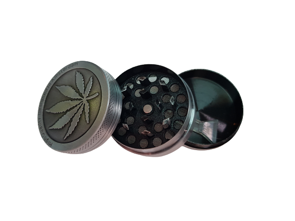 Мелничка,  За тютюн, Метална, 3 части, Сребрист