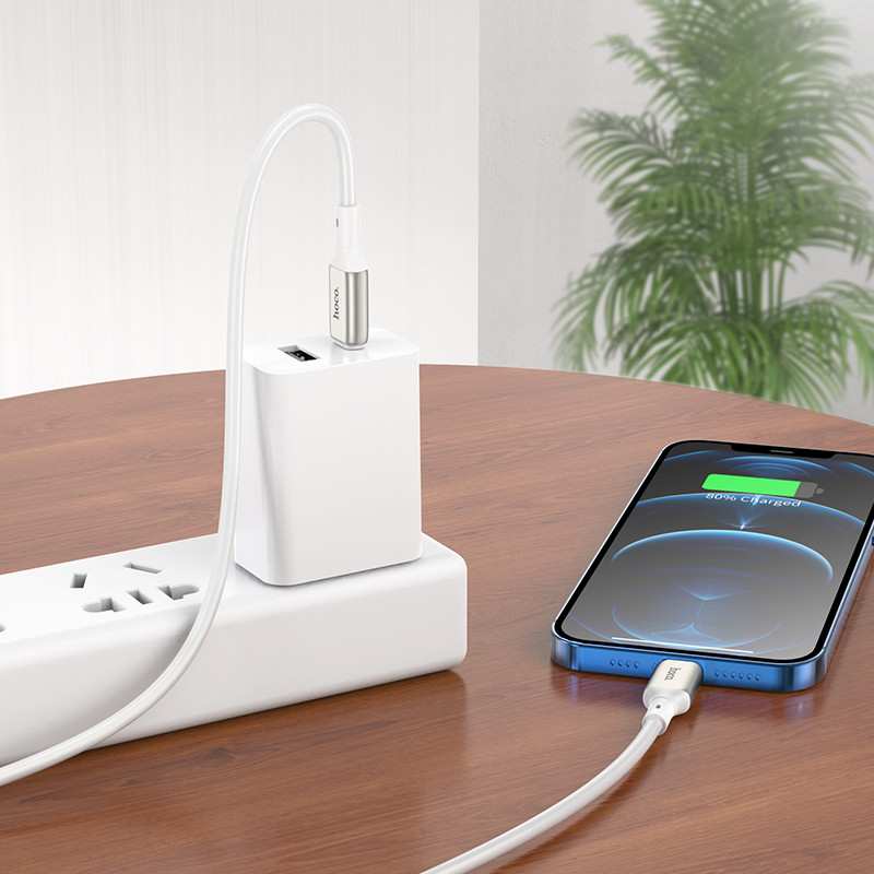 HOCO PD Type C iki apšvietimo kabelis skirtas iPhone 13 12 Pro Xs Max XR Macbook 20W PD 3A greito įkrovimo sinchronizavimo duomenų laidas alkūnės USB C laidas