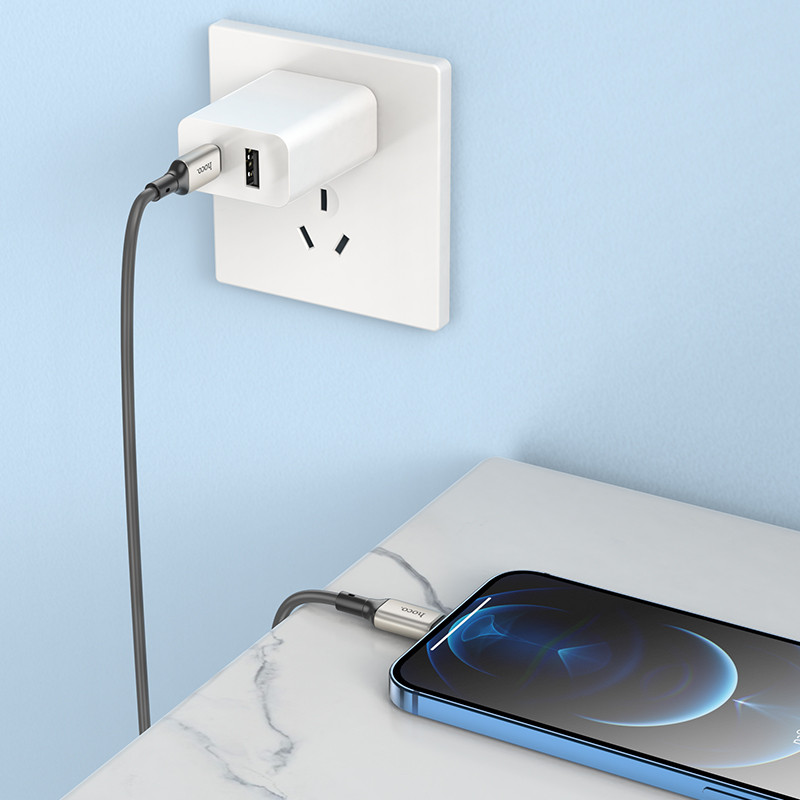 HOCO PD Type C iki apšvietimo kabelis skirtas iPhone 13 12 Pro Xs Max XR Macbook 20W PD 3A greito įkrovimo sinchronizavimo duomenų laidas alkūnės USB C laidas
