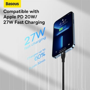 Baseus 3 σε 1 Καλώδιο USB C PD20W 100W QC18W Καλώδιο φορτιστή τηλεφώνου Καλώδιο Micro USB Type C για iPhone 13 12 Samsung Xiaomi HUAWEI