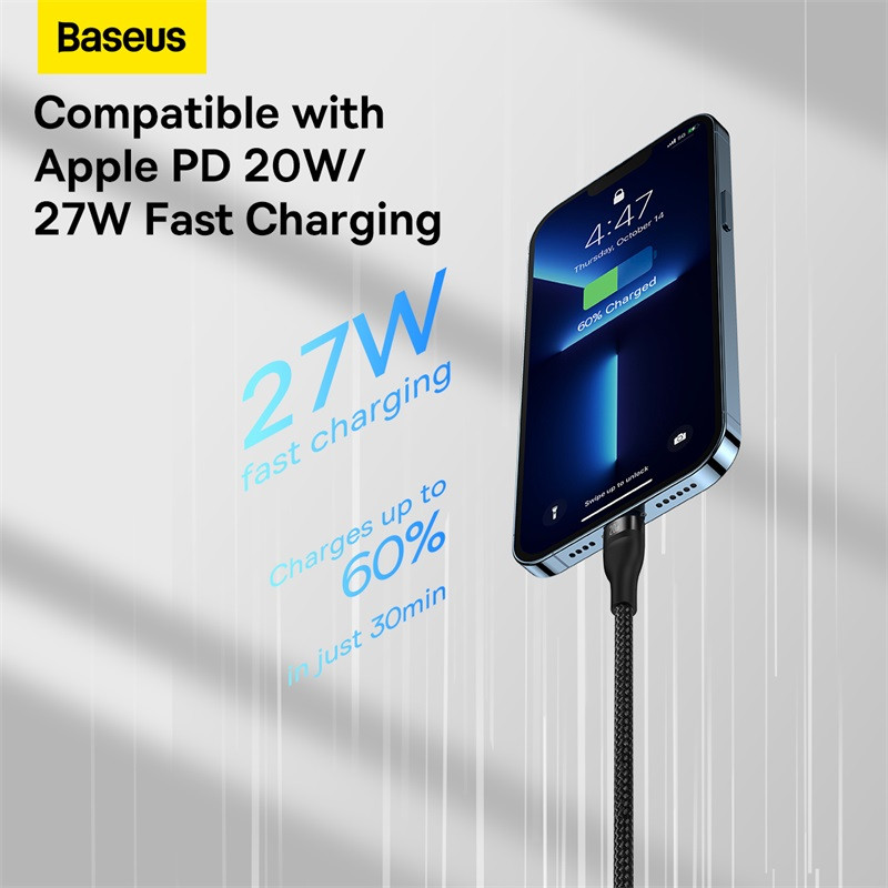 Baseus 3 σε 1 Καλώδιο USB C PD20W 100W QC18W Καλώδιο φορτιστή τηλεφώνου Καλώδιο Micro USB Type C για iPhone 13 12 Samsung Xiaomi HUAWEI