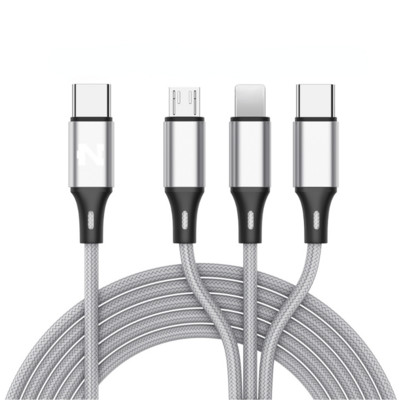 Nohon 3 az 1-ben C típusú USB kábel USB C és C típusú töltőkábel Samsung Huawei Xiaomi 3 az 1-ben Micro USBC kábelhez