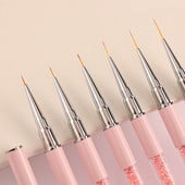 1db Pinceau Nail Art ecsetek manikűr vonalhoz Festés fekete toll ecsetcsíkos százszorszép akril színátmenetes árnyékoló UV gél ecsetek
