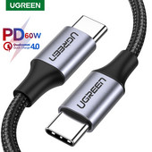 Nabíjací kábel Ugreen USB C na USB typu C pre Samsung S20 Huawei Quick Charge 4.0 PD 60W pre MacBook Pro iPad 2020 USB