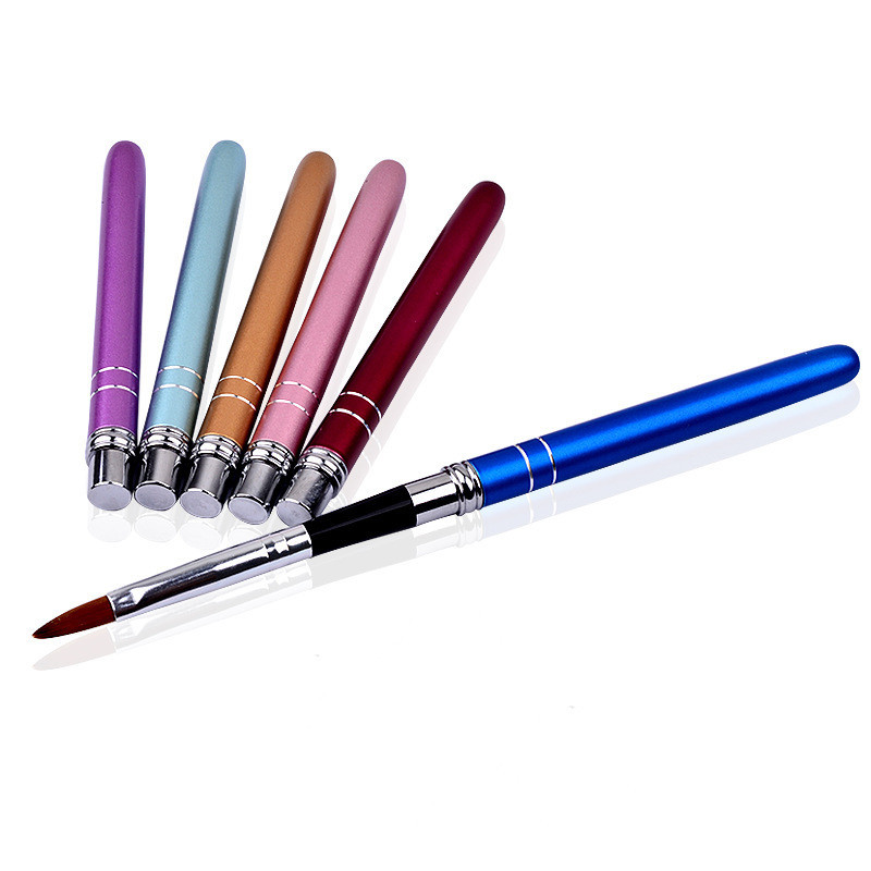 6 db Nail Art Gel Brush UV Gel Festés Rajz Manikűr Ecsetek Eszköz