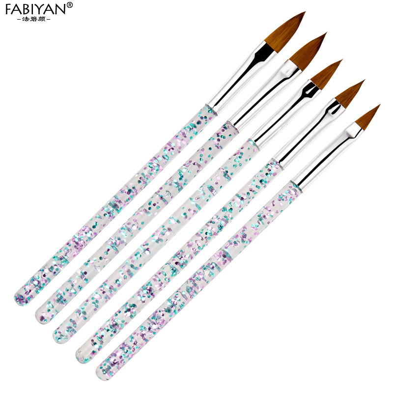 8db/szett Nail Art Liner festő ecset Kristály akril UV gél ecset csík virág festés faragás rajztoll manikűr eszközök