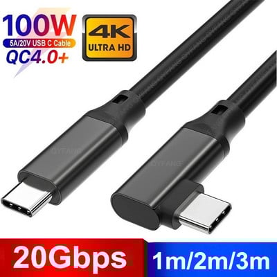 Cablu USB3.2 20Gbps Cablu USB C 4K@60Hz Video PD100W pentru Macbook Switch Thunderbolt 3/4 Cablu USB tip C compatibil cu încărcare rapidă