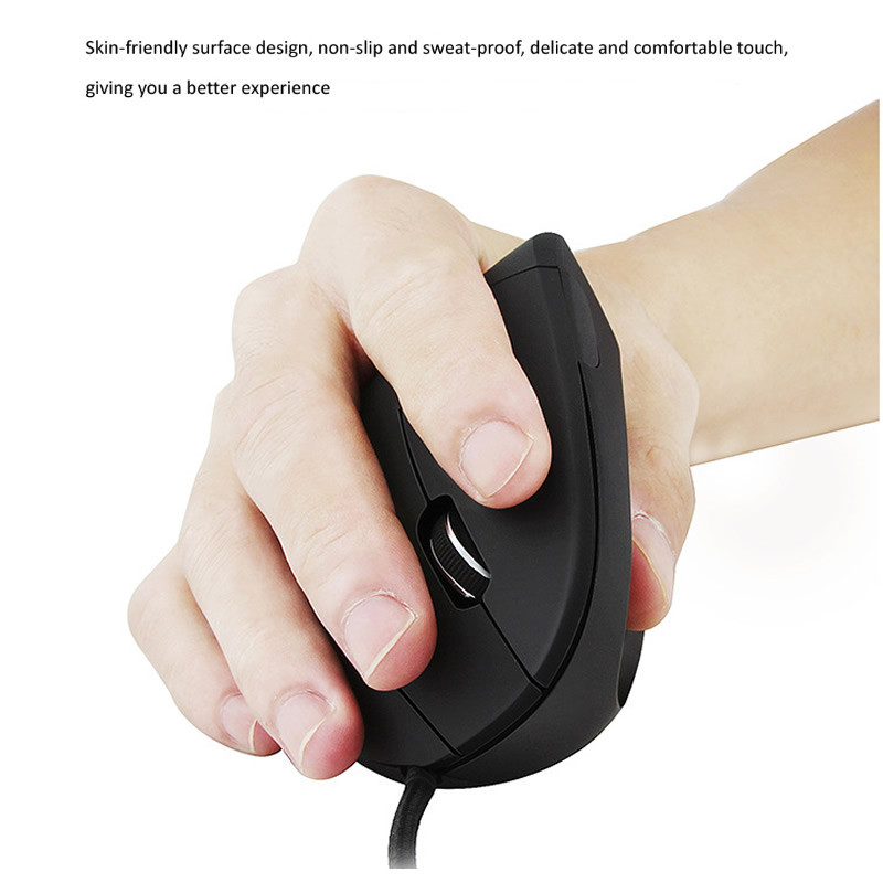 Vezetékes jobb oldali függőleges RGB egér Ergonomikus játék egér 800 1200 1600 3200 DPI USB optikai csukló egészséges mause PC számítógéphez