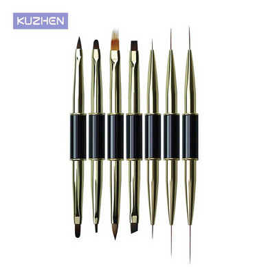 Dual End Nail Art Stripes Liner Liner DIY Kist za slikanje Tekući puder Akrilni UV GEL Extension Builder Francuska olovka za crtanje