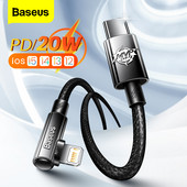Cablu USB de tip C Baseus PD 20W pentru iPhone 14 13 12 11 Pro Max Mini Încărcător de încărcare rapidă de 90 de grade Cablu de date USBC pentru fir iPad
