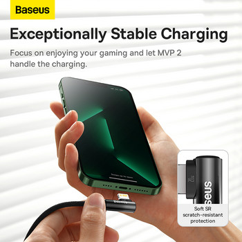 Baseus PD 20W USB Type C кабел за iPhone 14 13 12 11 Pro Max Mini 90 градуса зарядно за бързо зареждане USBC кабел за данни за iPad кабел