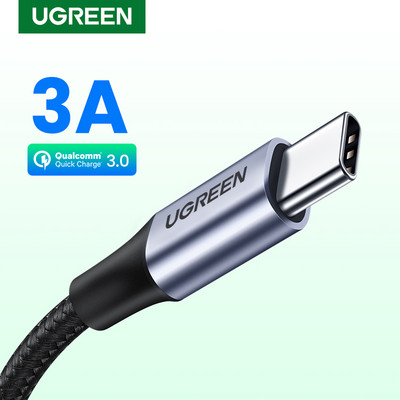 UGREEN USB C към USB A кабел USB-C зарядно устройство Тип C Кабел за данни за бързо зареждане за Samsung Galaxy S9 Huawei P30 USB кабел за бързо зареждане