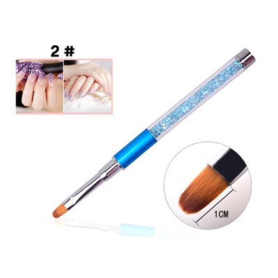 1 buc. Căptușeală pentru pictură cu gel UV Perie pentru pix pentru unghii Dispozitiv de îndepărtare a cuticulelor de cuarț, 10 culori, mâner cu mărgele, instrument pentru perie pentru arta unghiilor pentru manichiură