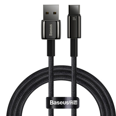 Baseus 100 W USB Type C kábel Samsung Pro gyorstöltő vezetékes USB-C töltő adatkábel Huawei P30 Realme Oneplus Poco F3 készülékhez