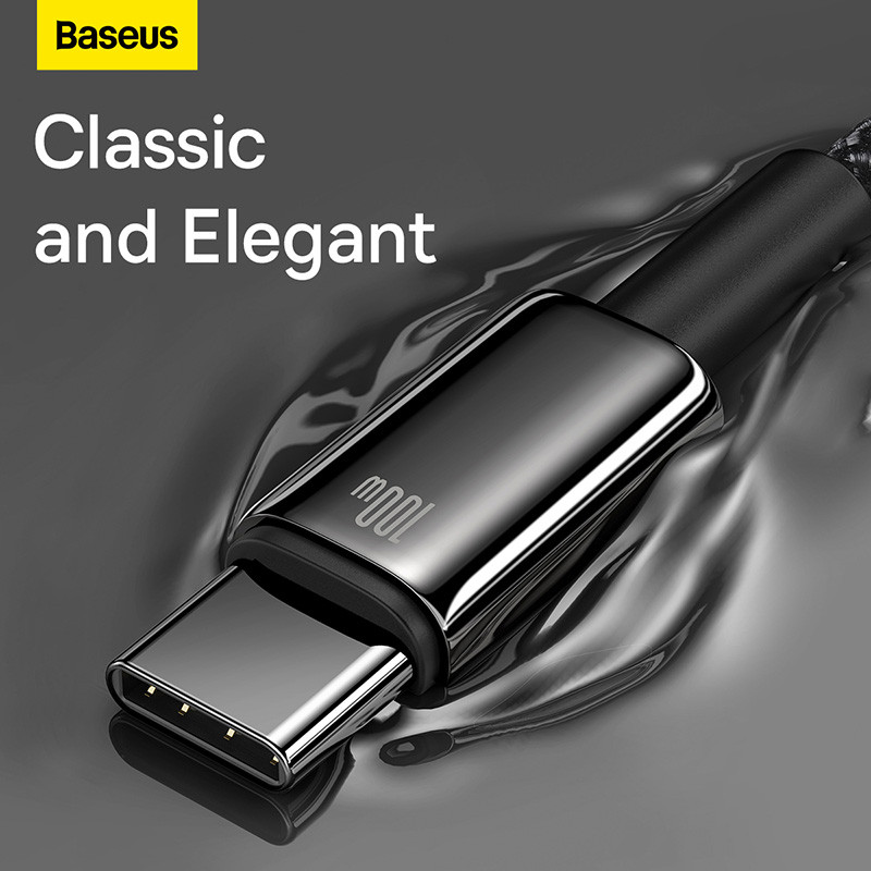 Baseus 100 W USB Type C kábel Samsung Pro gyorstöltő vezetékes USB-C töltő adatkábel Huawei P30 Realme Oneplus Poco F3 készülékhez