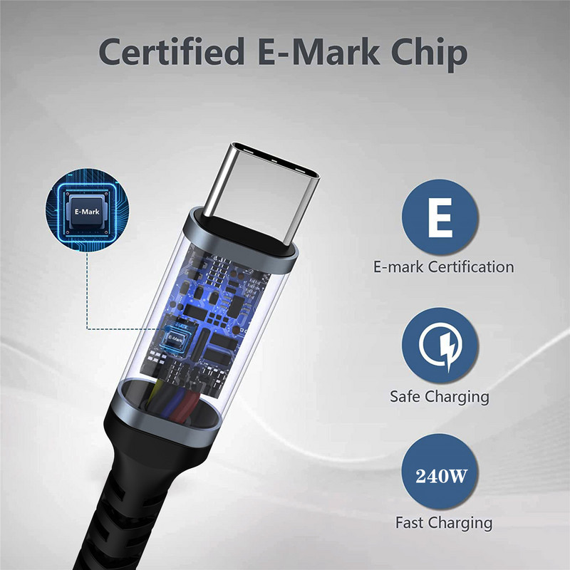 CYANMI 240W Καλώδιο USB Τύπου C Γραμμή τροφοδοσίας PD3.1 USB C σε USB C Για Nintendo Switch MacBook Fast Charging Cable 48V5A USB C PD100W