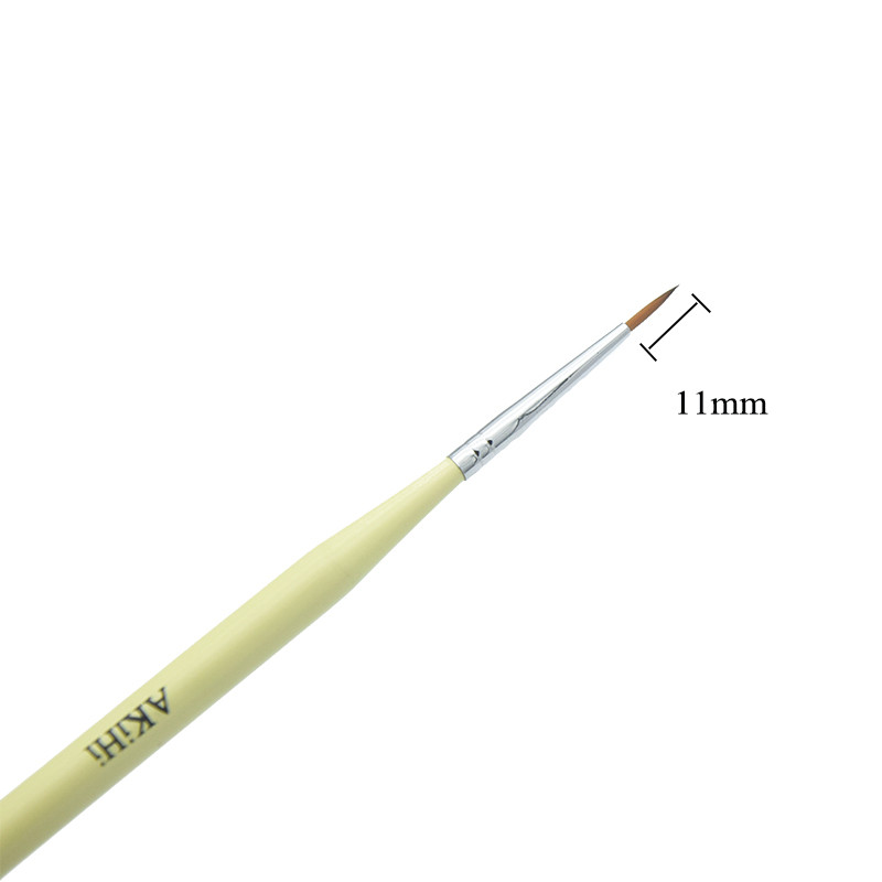 AKiHi 11 mm-es köröm propilén pigment festő ecsetek Nail Arts 3D virágtoll eszközök kupakkal