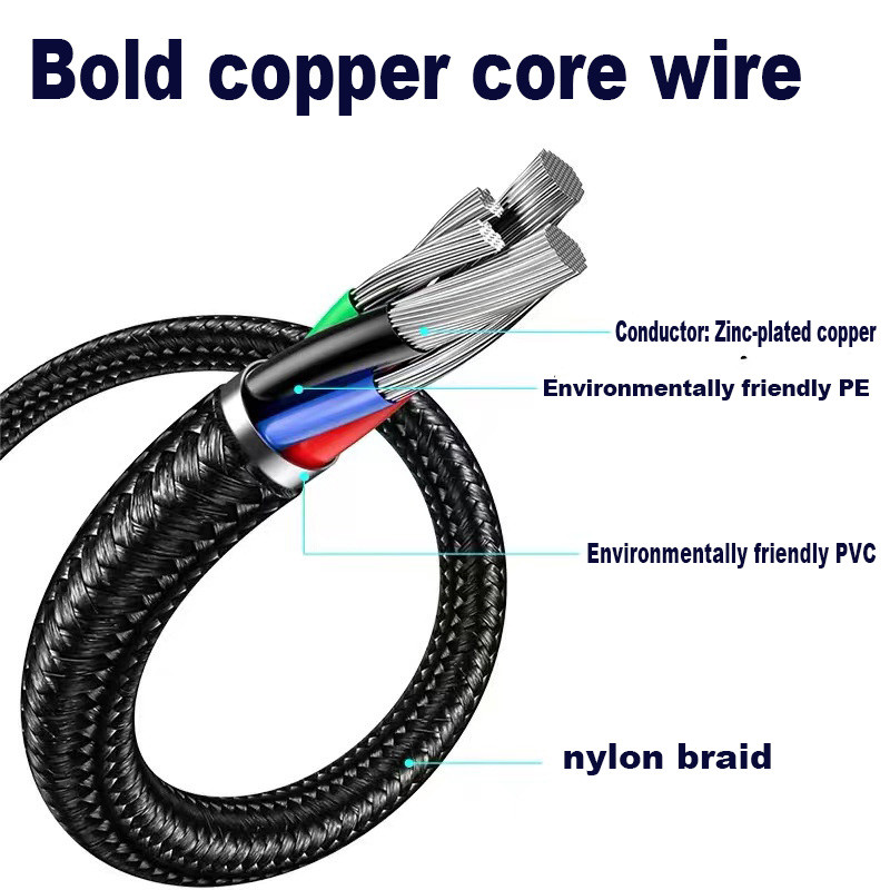 Ecran LED Cablu de încărcare rapidă cu iluminare USB-C cu afișaj de alimentare pentru încărcător Huawei PD100W 5A Cablu de date USB C la C